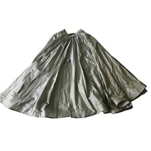 Vtg DKNY Silk Taffeta Mint Green Princess Prom Glam Full Maxi Circle Skirt XS/6